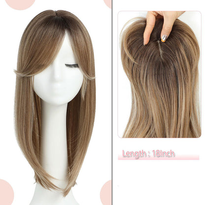 Top Layered Bangs Hairpiece dla kobiet z przerzedzonymi włosami